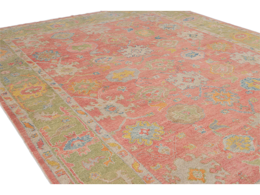 Modern Oushak Wool Runner 11 X 14