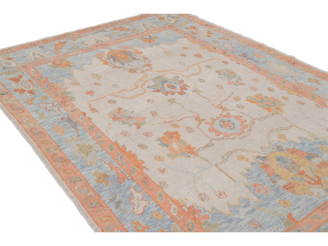 Modern Oushak Wool Rug 6 X 19