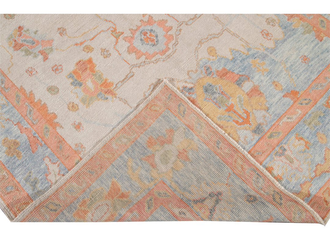 Modern Oushak Wool Rug 6 X 19