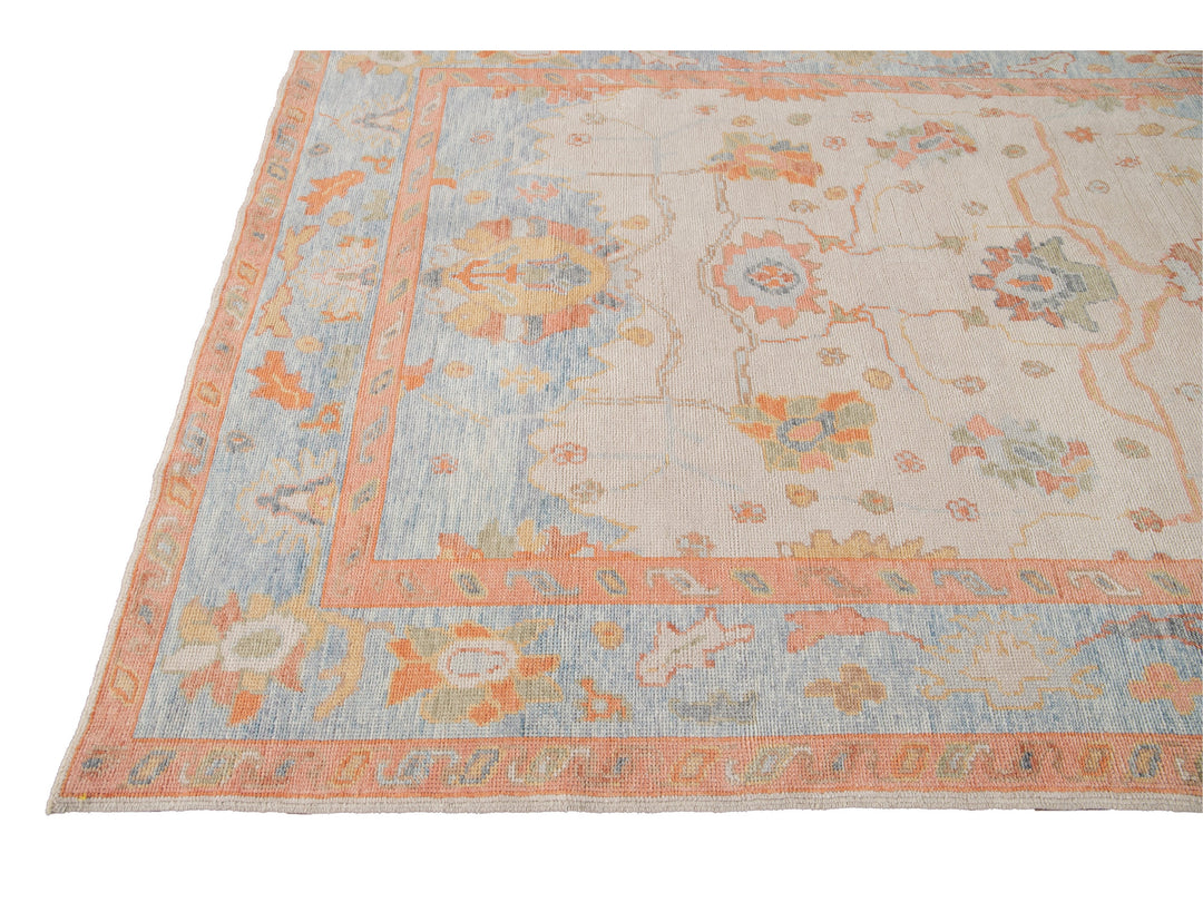 Modern Oushak Wool Rug 6 X 19