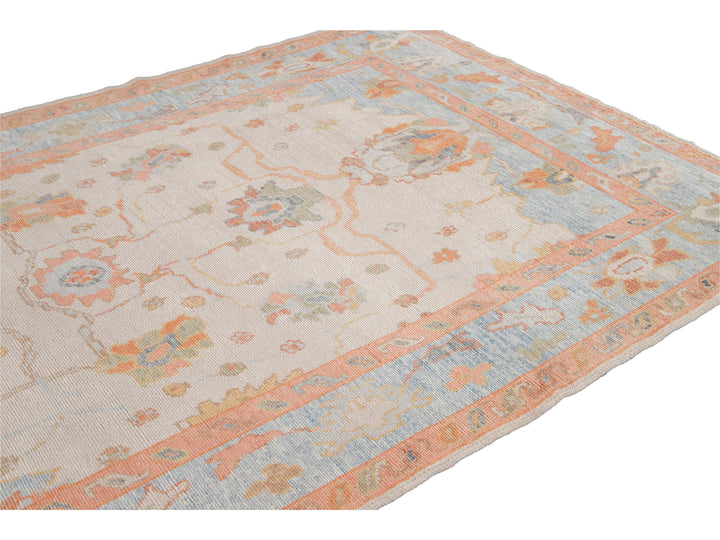Modern Oushak Wool Rug 6 X 19