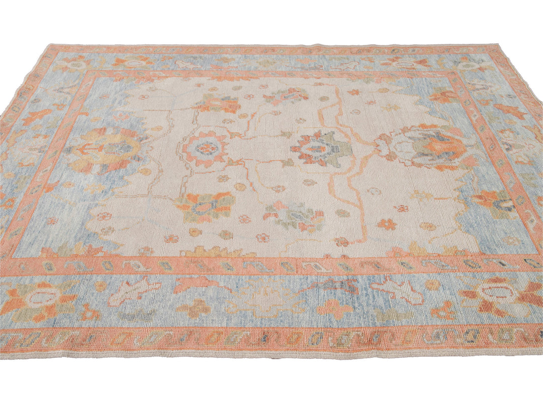 Modern Oushak Wool Rug 6 X 19