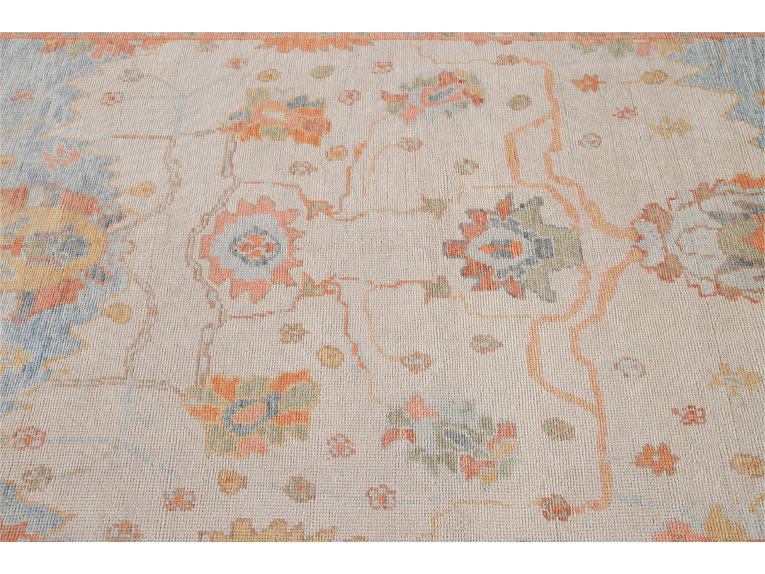 Modern Oushak Wool Rug 6 X 19