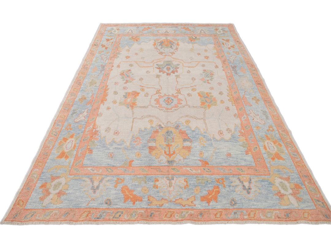 Modern Oushak Wool Rug 6 X 19