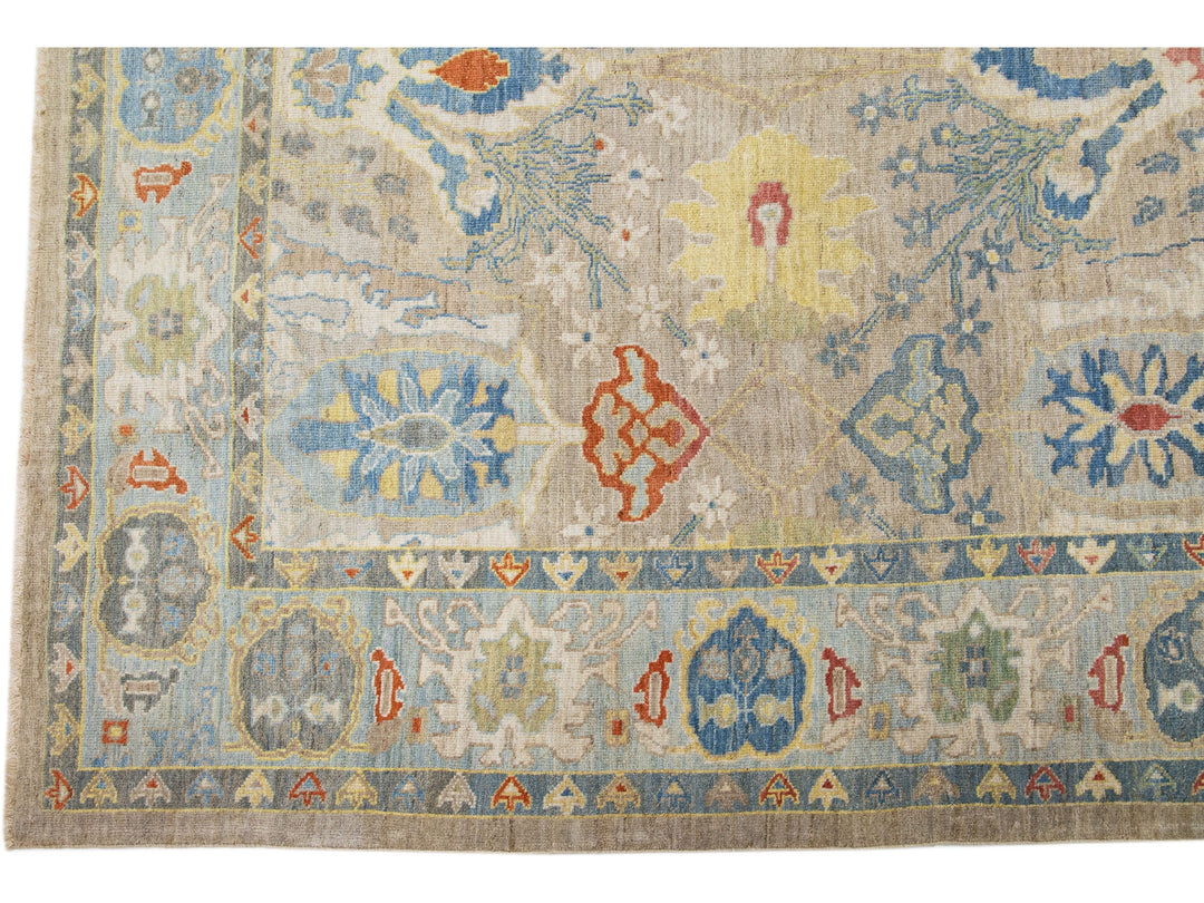 Modern Sultanabad Wool Rug 9 X 12