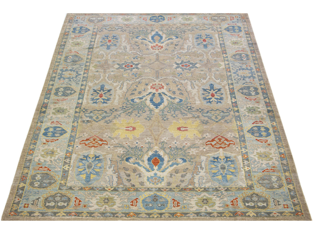 Modern Sultanabad Wool Rug 9 X 12