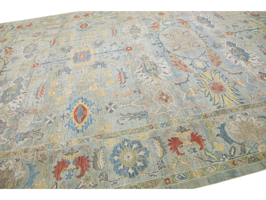 Modern Sultanabad Wool Rug 12 X 16