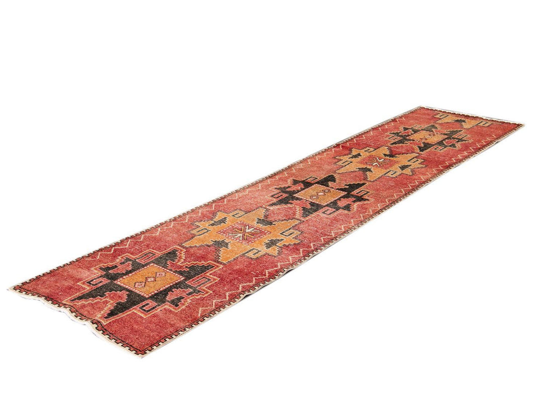 Mid 20th Century Vintage Turkish Wool Runner Rug, 3 X 12