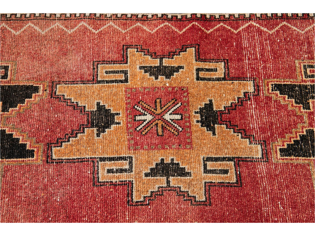 Mid 20th Century Vintage Turkish Wool Runner Rug, 3 X 12