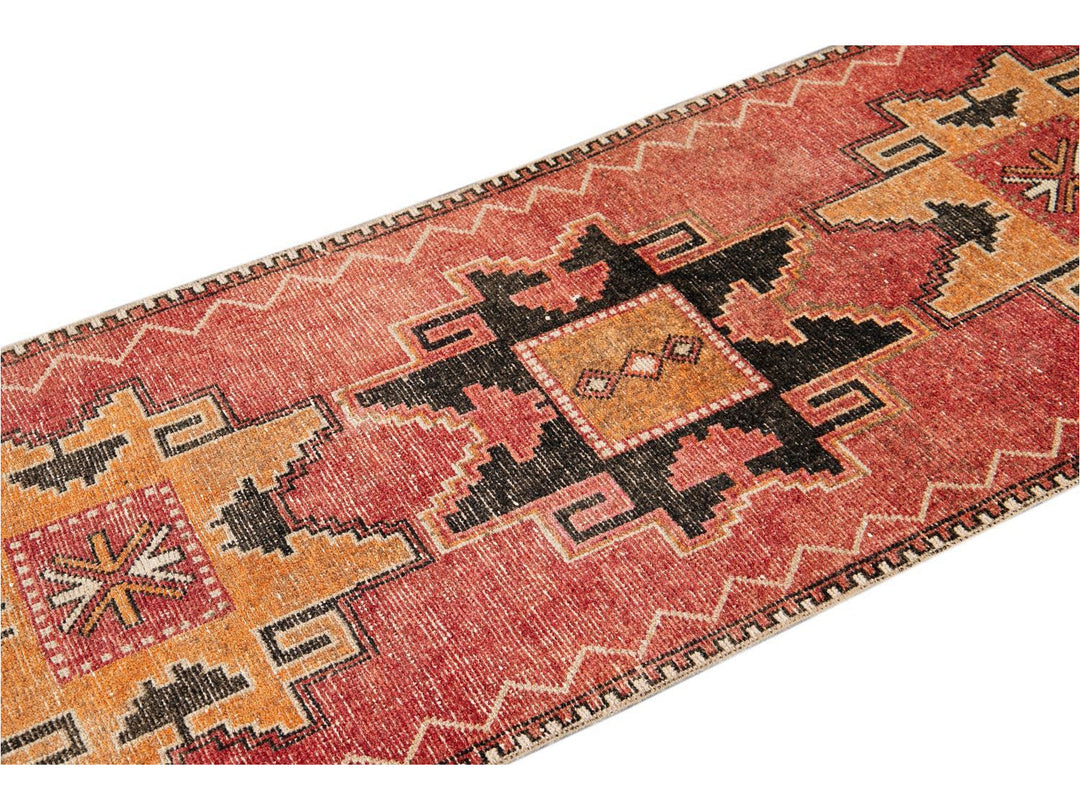 Mid 20th Century Vintage Turkish Wool Runner Rug, 3 X 12