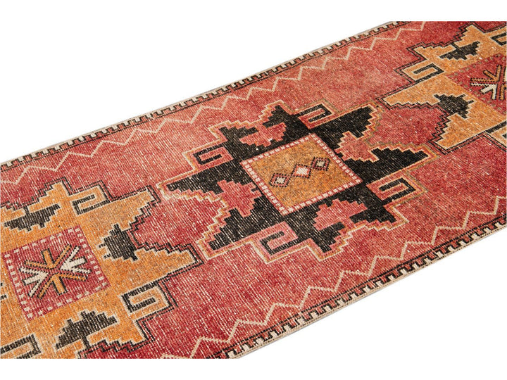 Mid 20th Century Vintage Turkish Wool Runner Rug, 3 X 12
