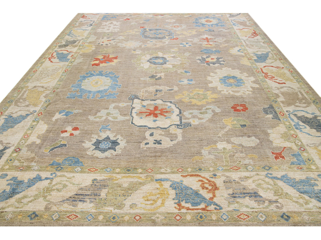 Modern Sultanabad Wool Rug 11 X 14