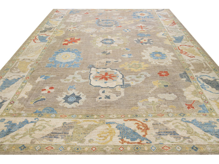Modern Sultanabad Wool Rug 11 X 14
