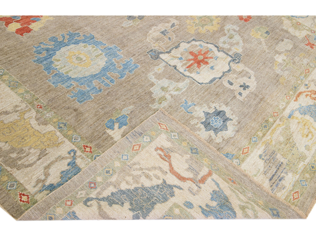 Modern Sultanabad Wool Rug 11 X 14