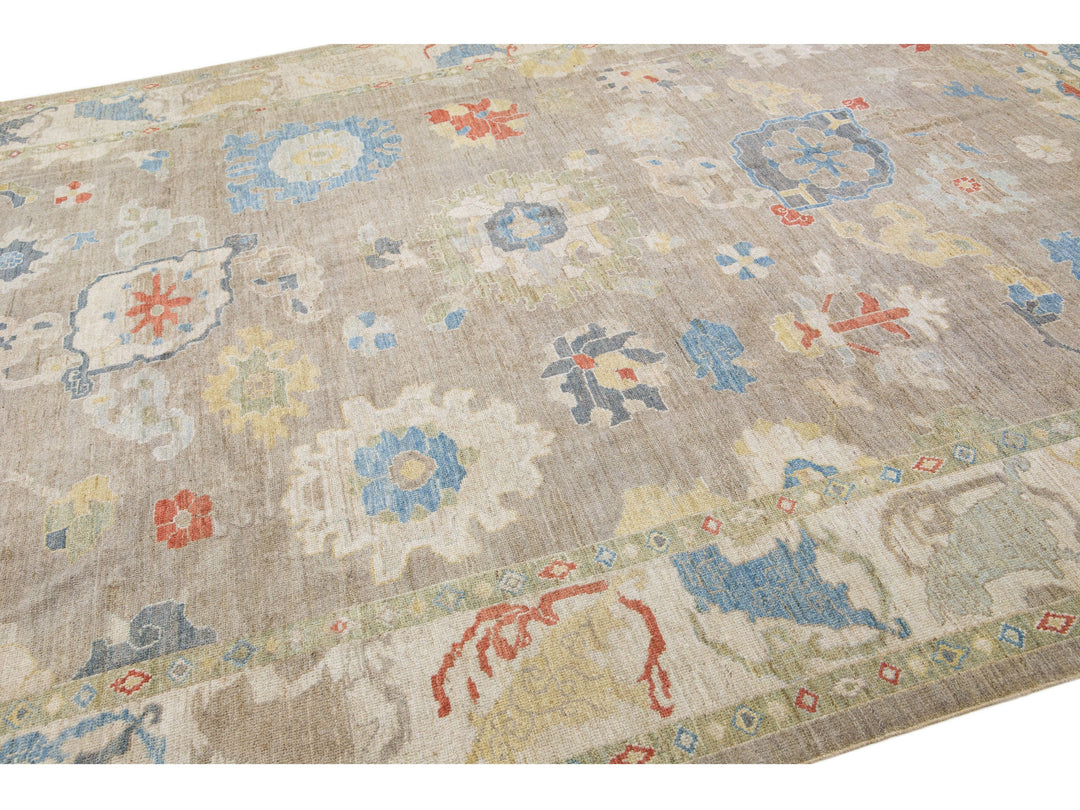 Modern Sultanabad Wool Rug 11 X 14