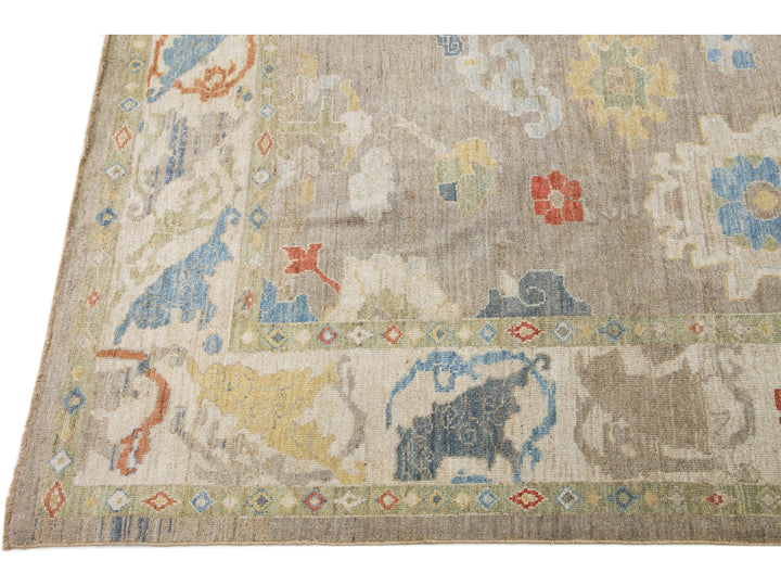 Modern Sultanabad Wool Rug 11 X 14