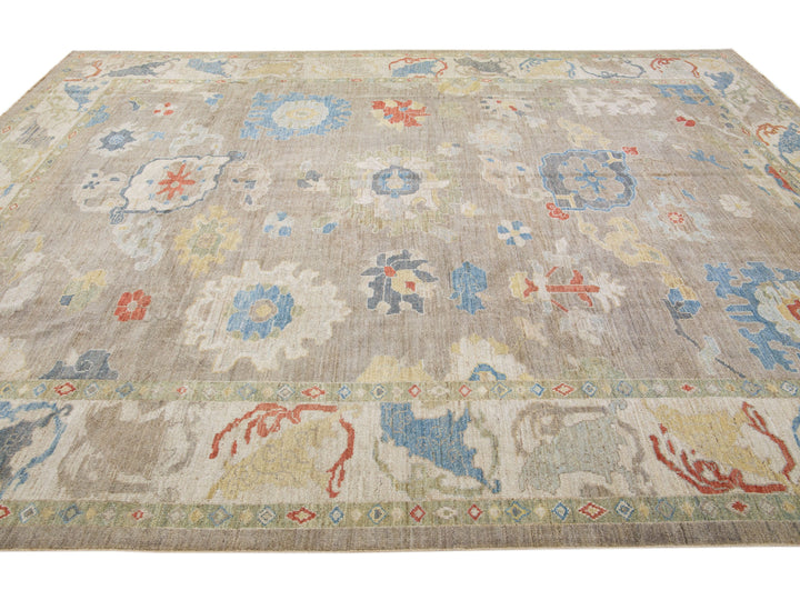 Modern Sultanabad Wool Rug 11 X 14