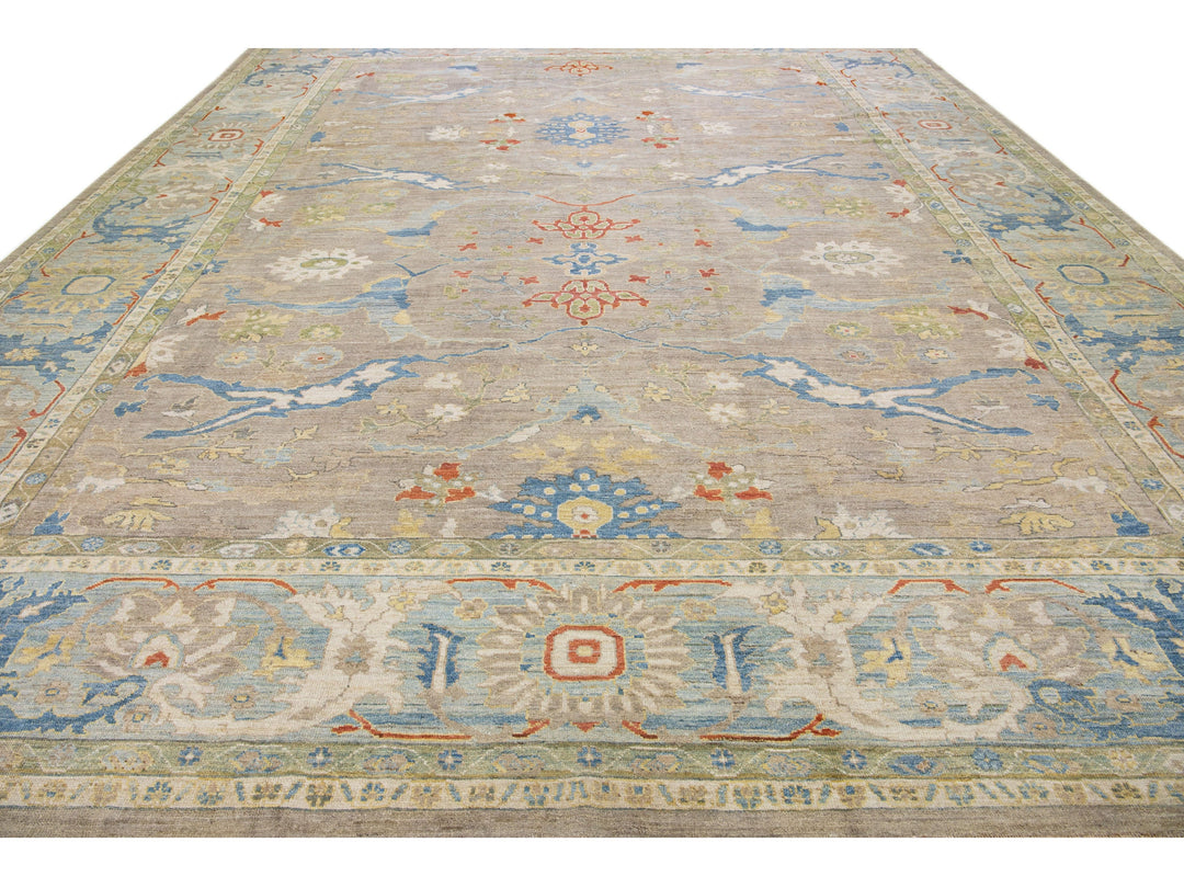 Modern Sultanabad Wool Rug 15 X 19