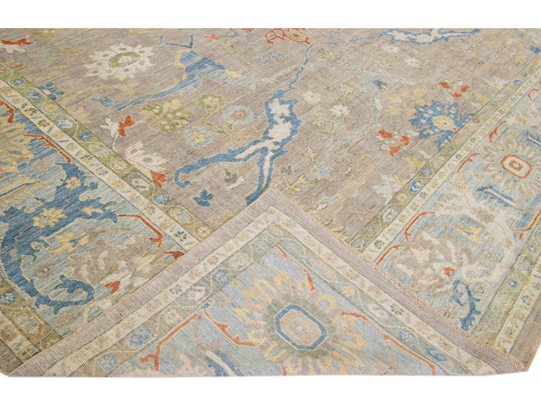 Modern Sultanabad Wool Rug 15 X 19