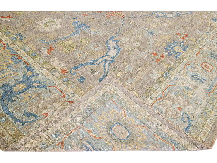 Modern Sultanabad Wool Rug 15 X 19