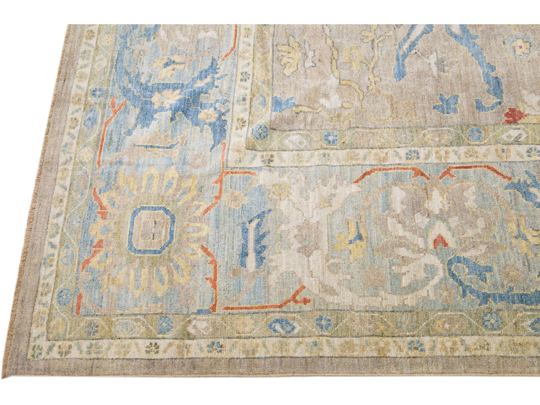 Modern Sultanabad Wool Rug 15 X 19