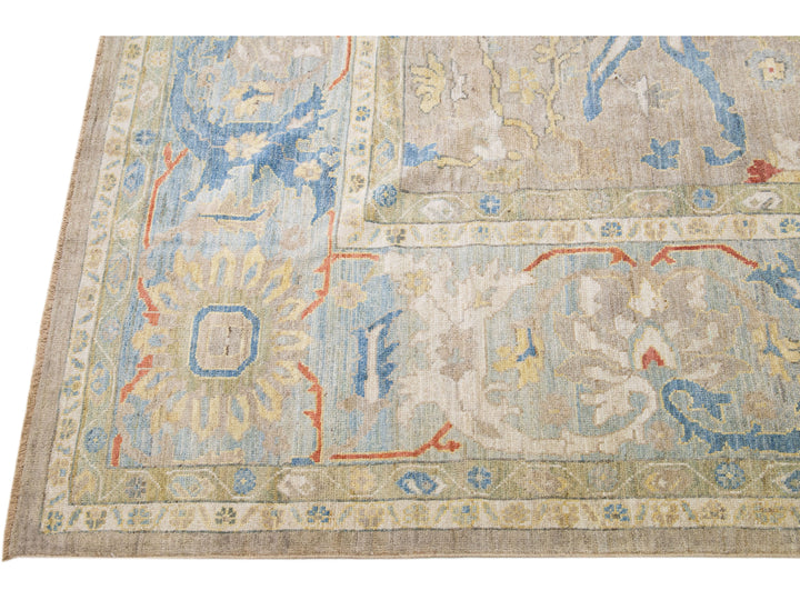 Modern Sultanabad Wool Rug 15 X 19