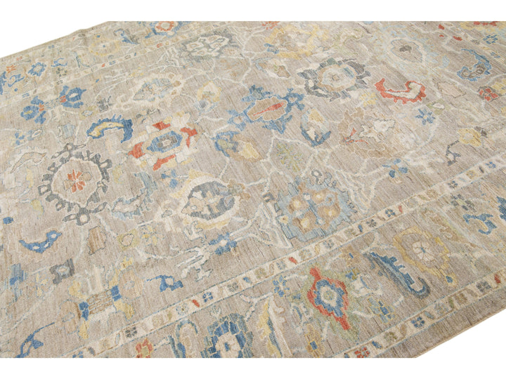 Modern Sultanabad Wool Rug 9 X 13