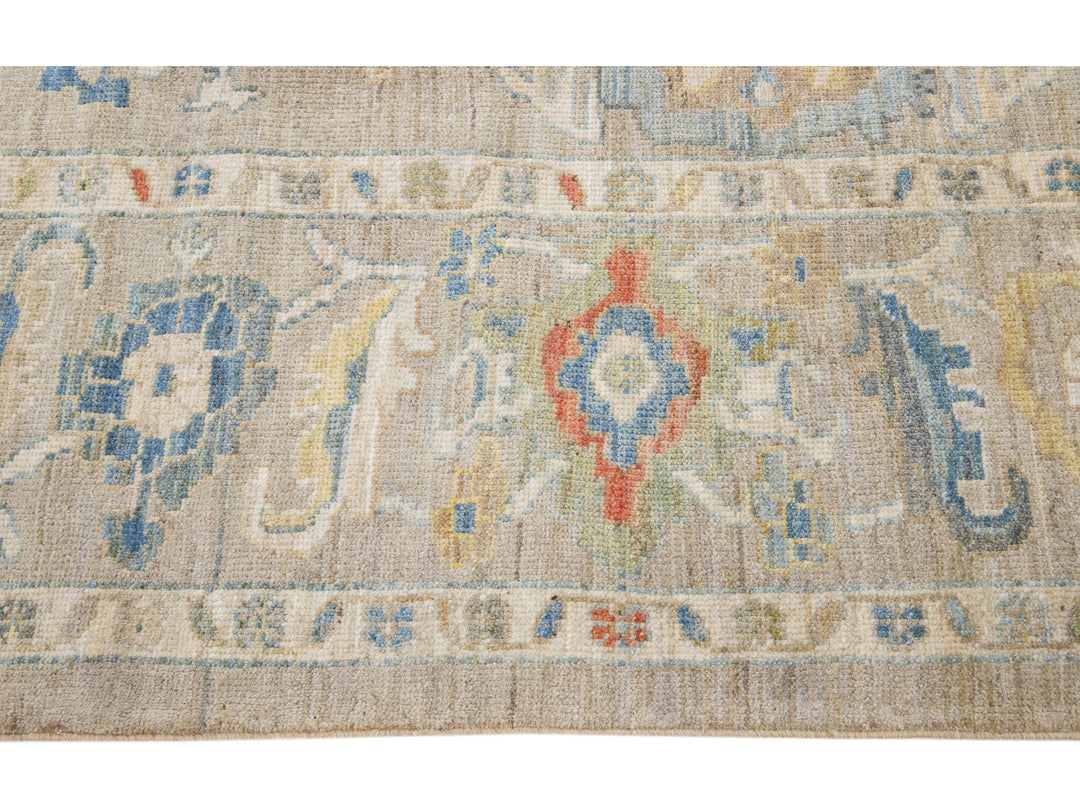Modern Sultanabad Wool Rug 9 X 13