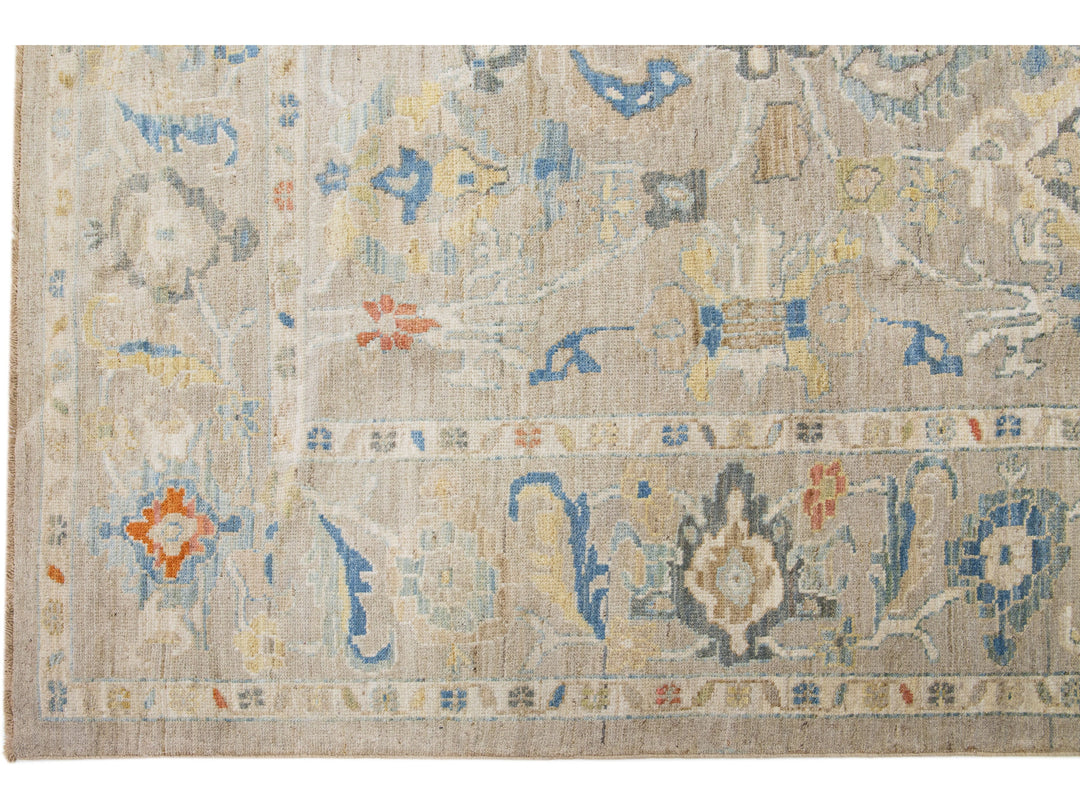 Modern Sultanabad Wool Rug 9 X 13