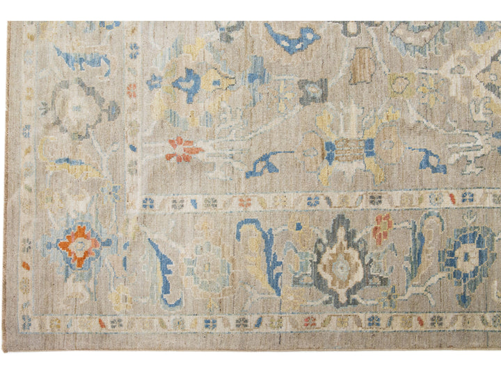 Modern Sultanabad Wool Rug 9 X 13