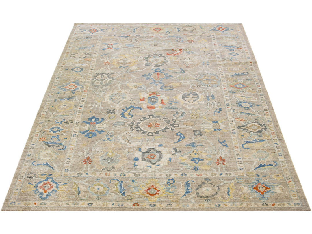 Modern Sultanabad Wool Rug 9 X 13