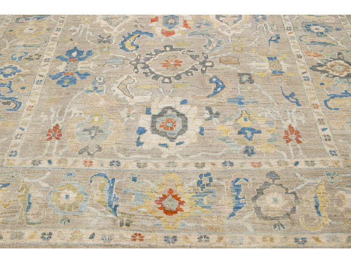 Modern Sultanabad Wool Rug 9 X 13
