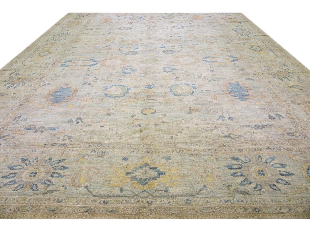 Modern Sultanabad Wool Rug 17 X 23