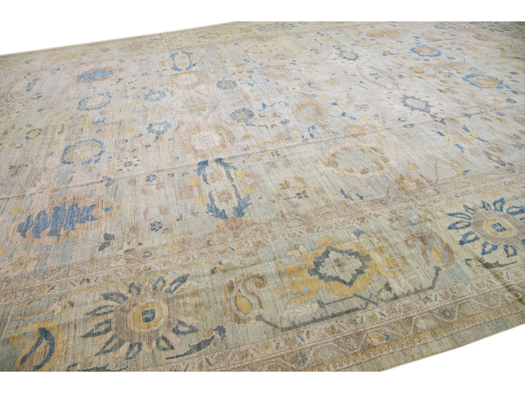 Modern Sultanabad Wool Rug 17 X 23