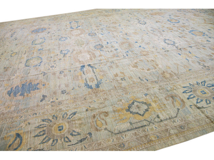 Modern Sultanabad Wool Rug 17 X 23