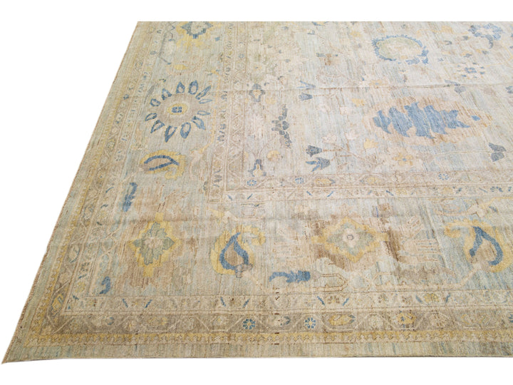 Modern Sultanabad Wool Rug 17 X 23