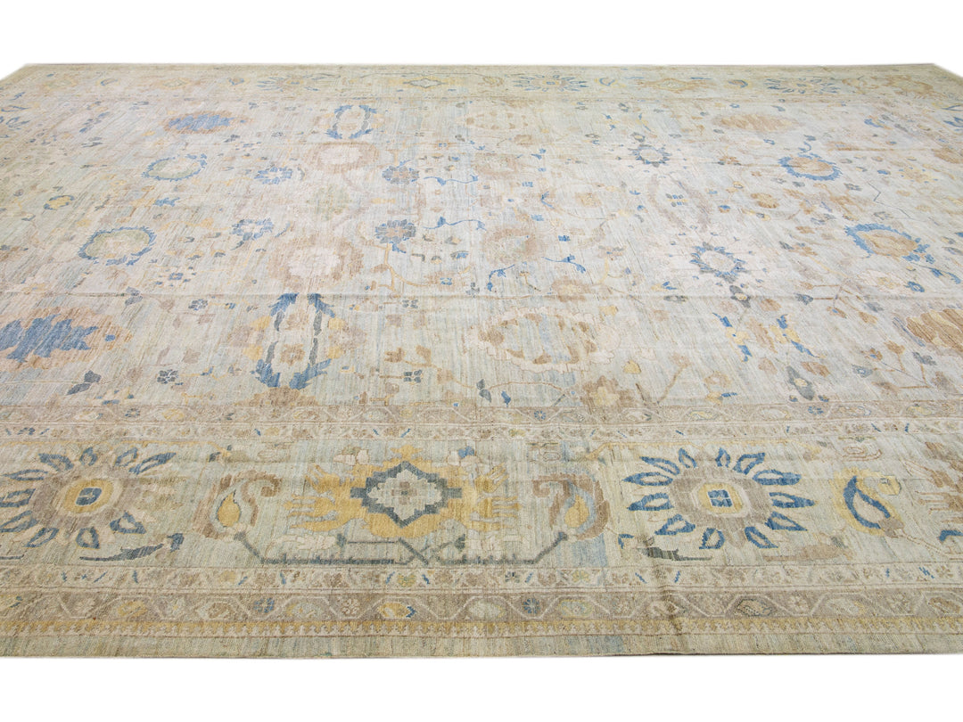 Modern Sultanabad Wool Rug 17 X 23