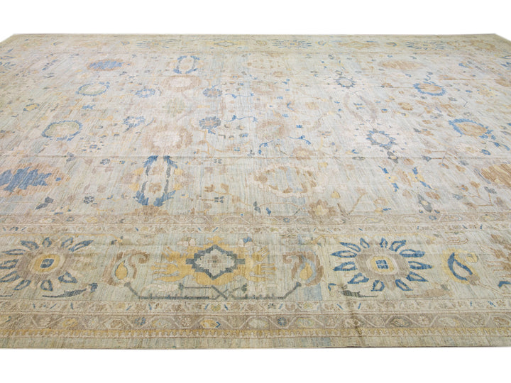Modern Sultanabad Wool Rug 17 X 23