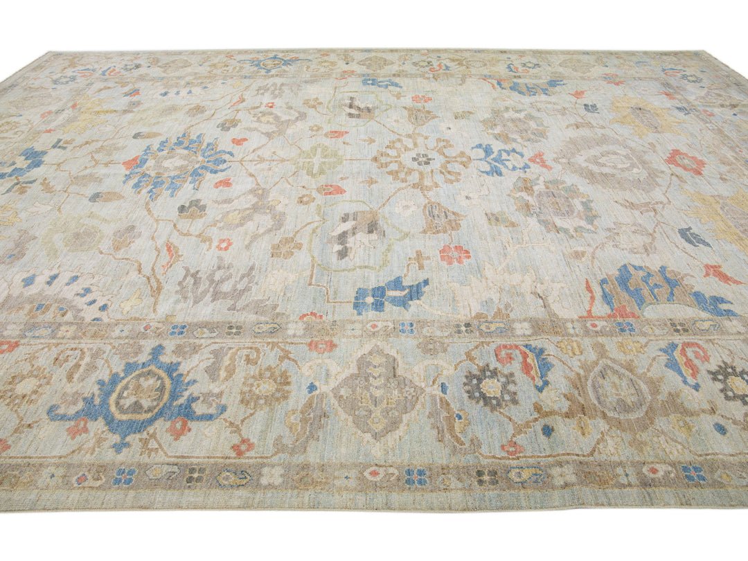 Modern Sultanabad Wool Rug 9 X 12