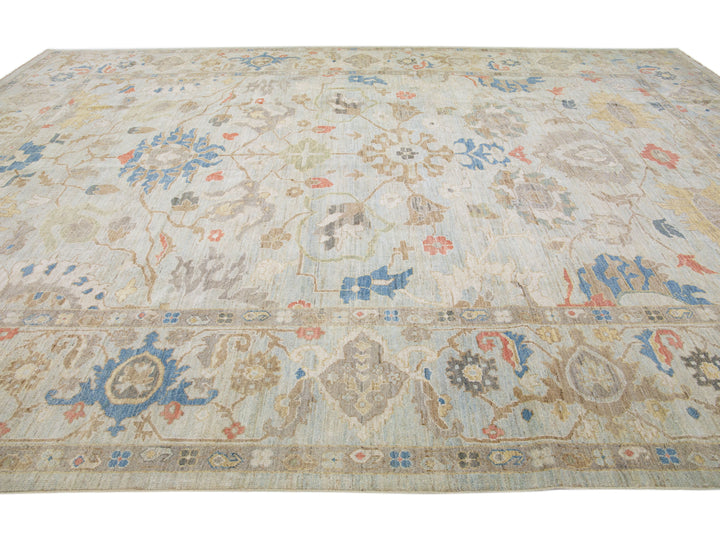 Modern Sultanabad Wool Rug 9 X 12