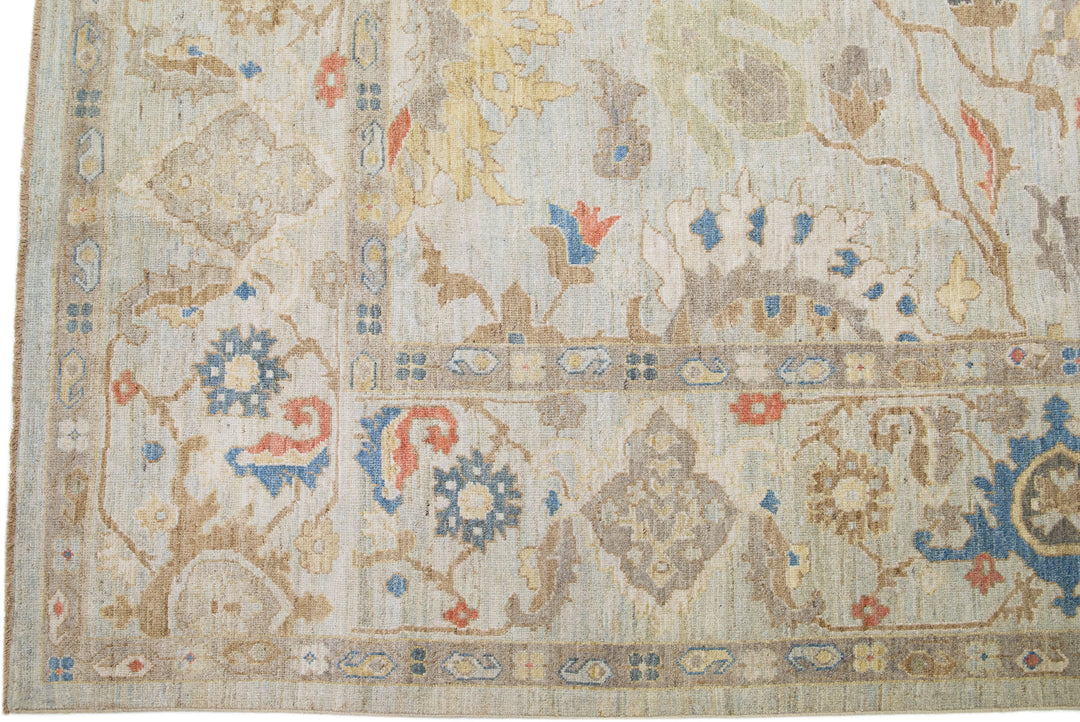 Modern Sultanabad Wool Rug 9 X 12