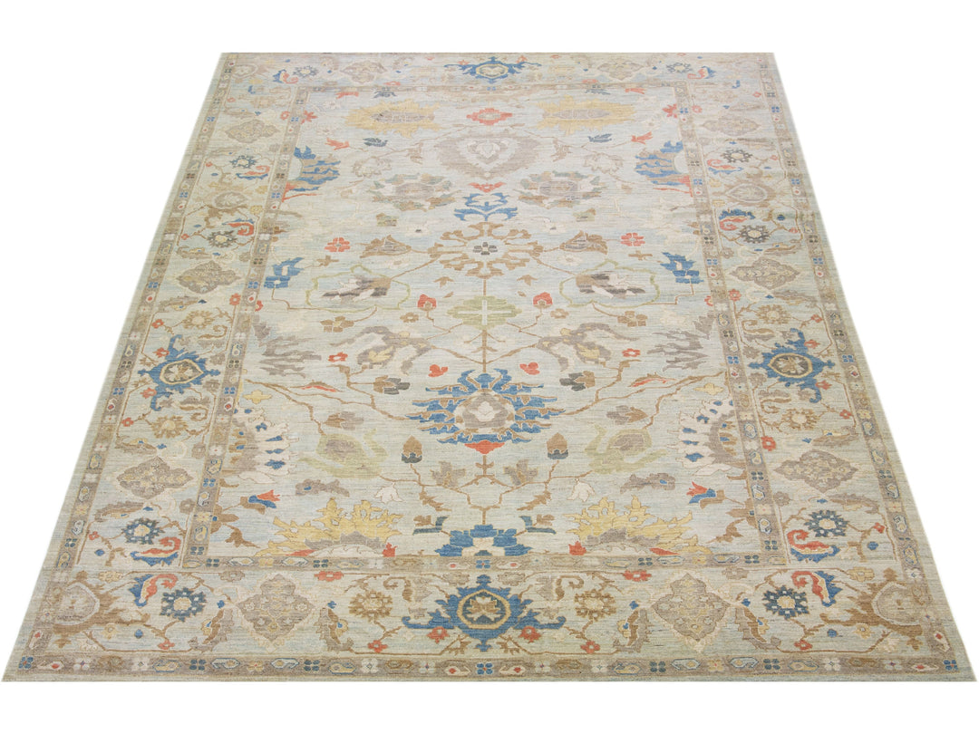 Modern Sultanabad Wool Rug 9 X 12