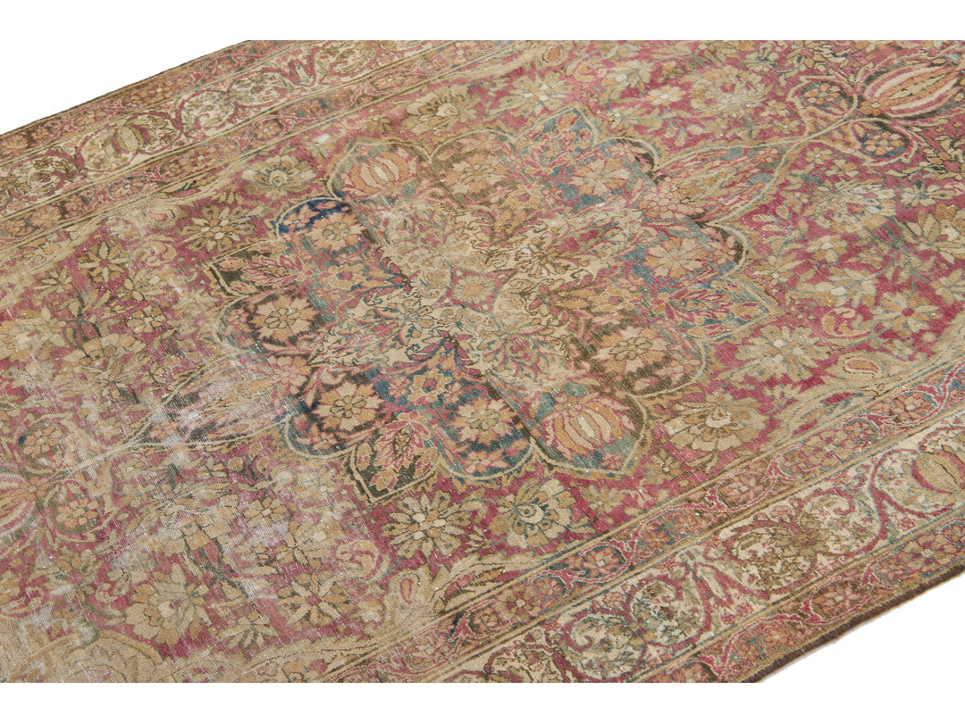 Antique Kerman Wool Rug 4 X 7