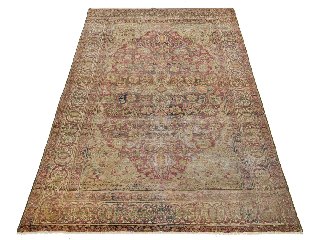 Antique Kerman Wool Rug 4 X 7