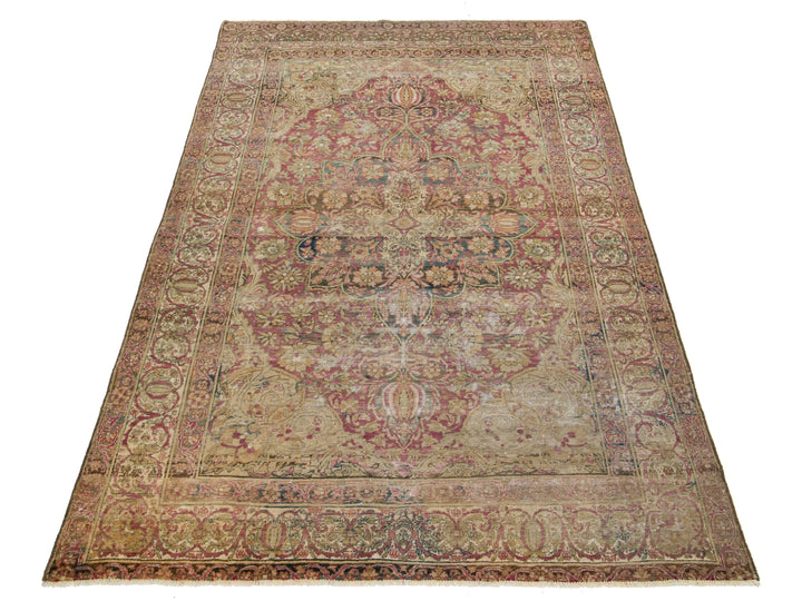 Antique Kerman Wool Rug 4 X 7