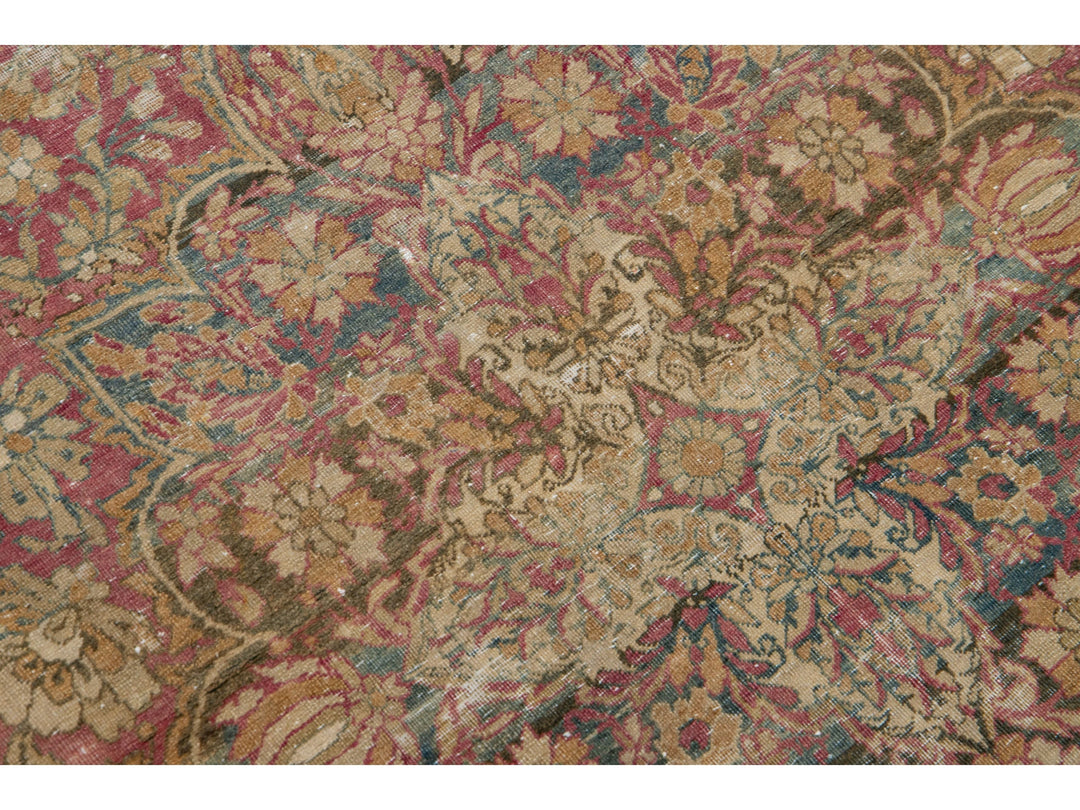 Antique Kerman Wool Rug 4 X 7