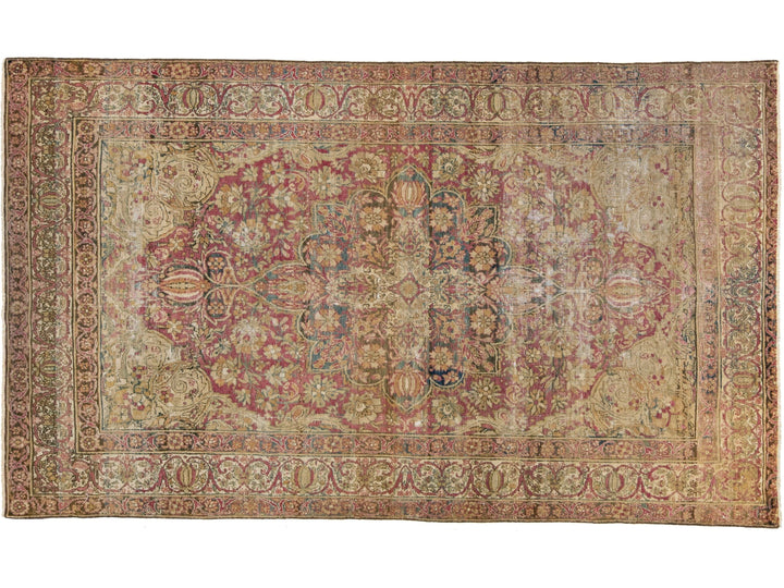 Antique Kerman Wool Rug 4 X 7