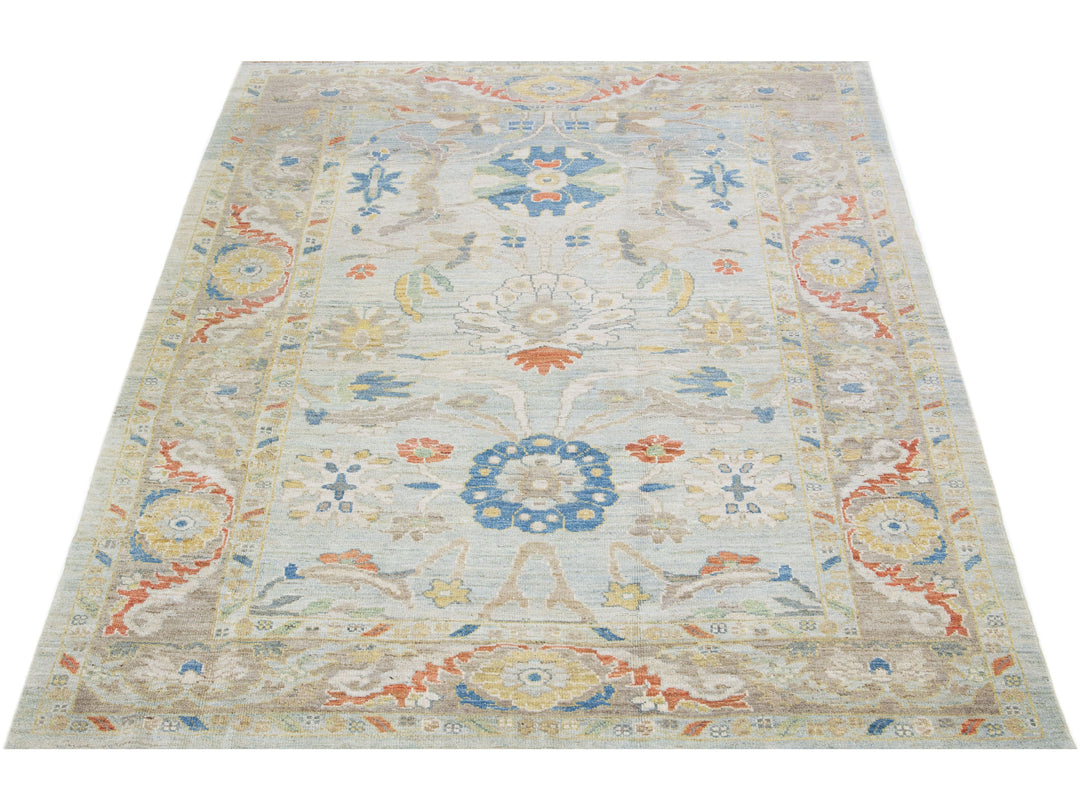 Modern Sultanabad Wool Rug 7 X 10