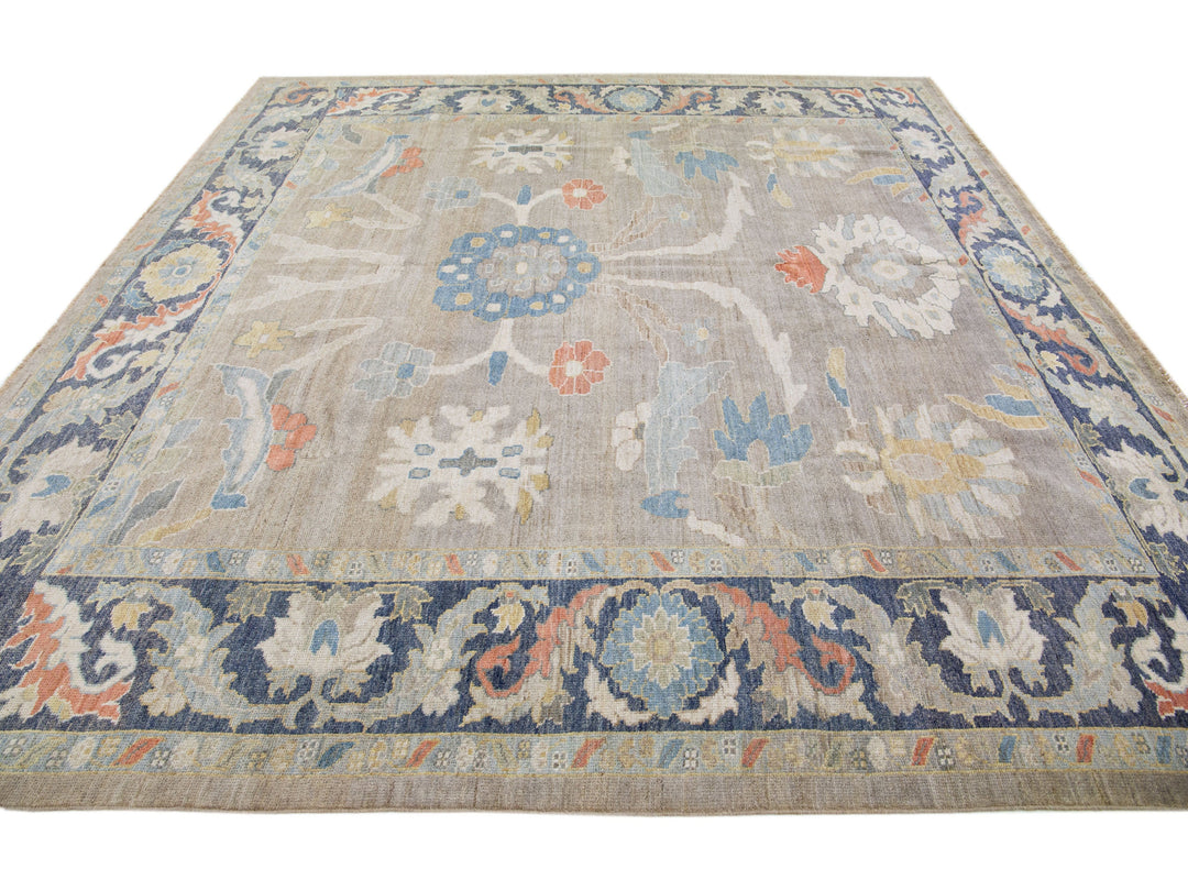 Modern Sultanabad Wool Rug 10 X 11