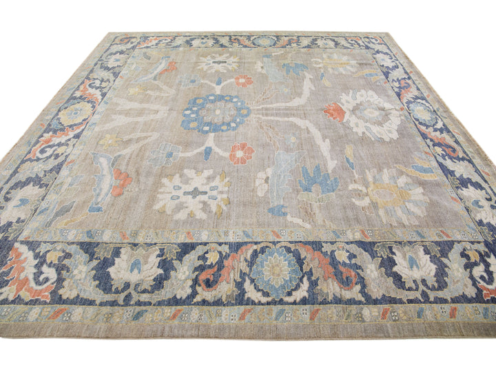 Modern Sultanabad Wool Rug 10 X 11